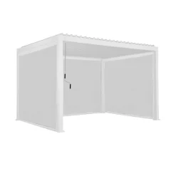 Pergola mit Lamellendach Triomphe 3x4m + 2 Markisen 3m + 1 Markise 4m