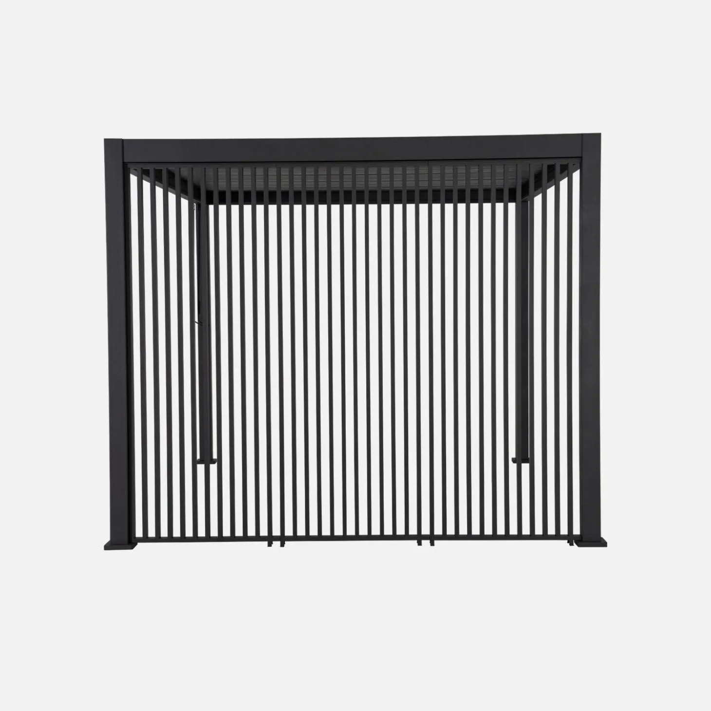 Pergola mit Lamellendach Triomphe 3x4m mit 3 vertikalen Lamellenwänden 130 cm