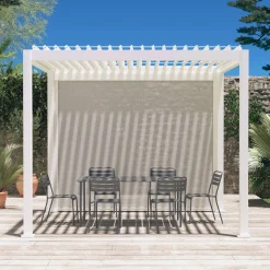 Pergola mit Lamellendach Triomphe 3x3m V2 mit Markise 3m