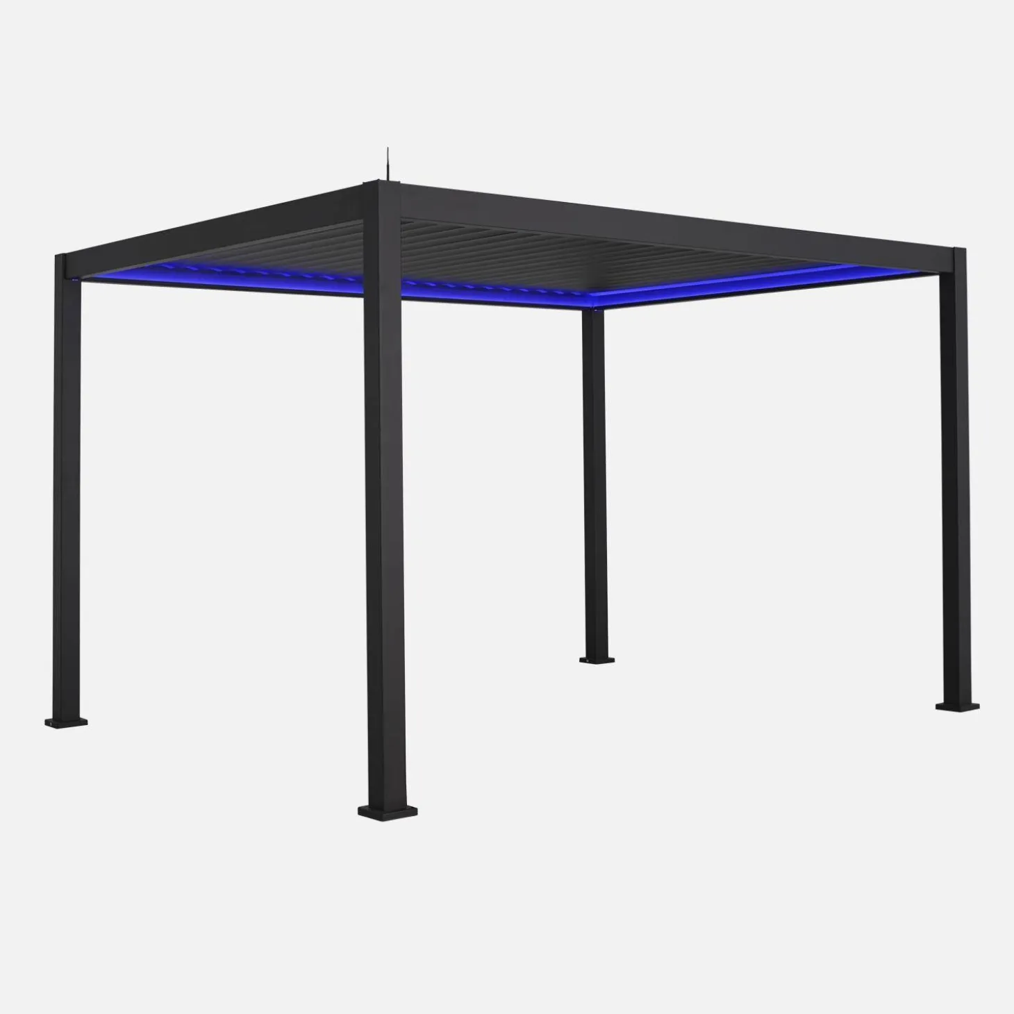 Pergola mit motorisiertem Lamellendach und LED-Beleuchtung Triomphe 3x4m