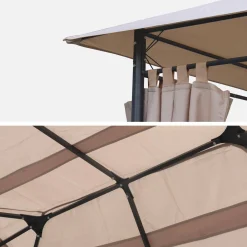 Pergola Tuch Leinwand für Pergola Divio 3x4m