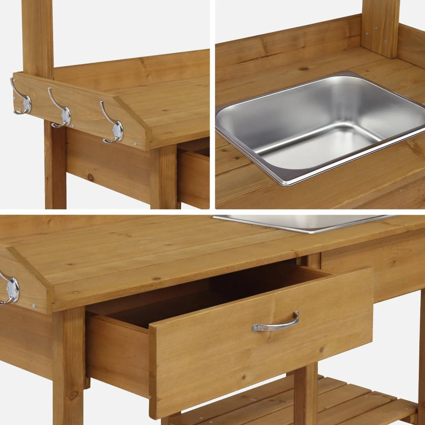 Pflanztisch aus Holz