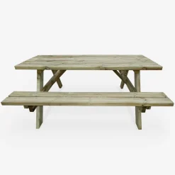 Picknicktisch 180 cm Holz, 6 Personen - PANCHINA