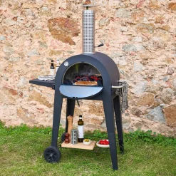Pizzaofen für Outdoor mit Ablage