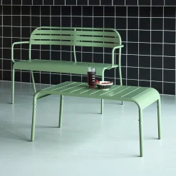 Rechteckiger Couchtisch aus Stahl für den Garten