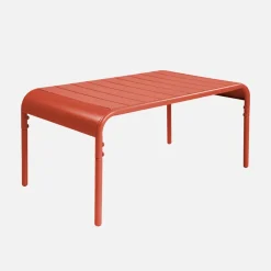 Rechteckiger Couchtisch aus Stahl für den Garten