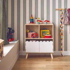 Regal für Kinder mit 2 Ablagen und 2 Türen