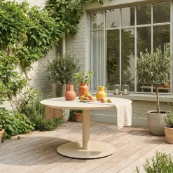 Runder Aluminium-Gartentisch Ø140cm für 6 Personen