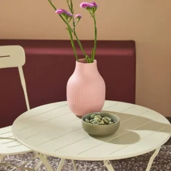 Runder klappbarer Bistro-Gartentisch aus Stahl + 2 Stühle
