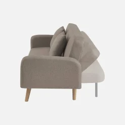 Schlafsofa 2-3 Sitzer, Stoffbezug, Füße aus Hevea-Holz