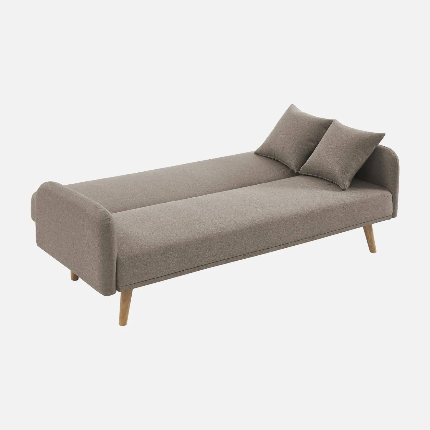 Schlafsofa 2-3 Sitzer, Stoffbezug, Füße aus Hevea-Holz