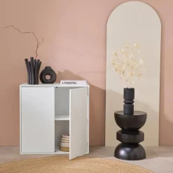 Schrank Aufbewahrungsmodul Holzdekor 2 Türen 70cm