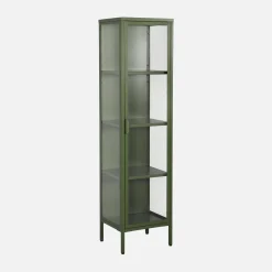 Schrank aus Stahl und gehärtetem Glas, 1 Tür, 160 cm
