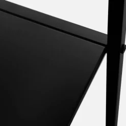 Schreibtisch aus schwarzem Metall mit 2 Ablagen 120 cm
