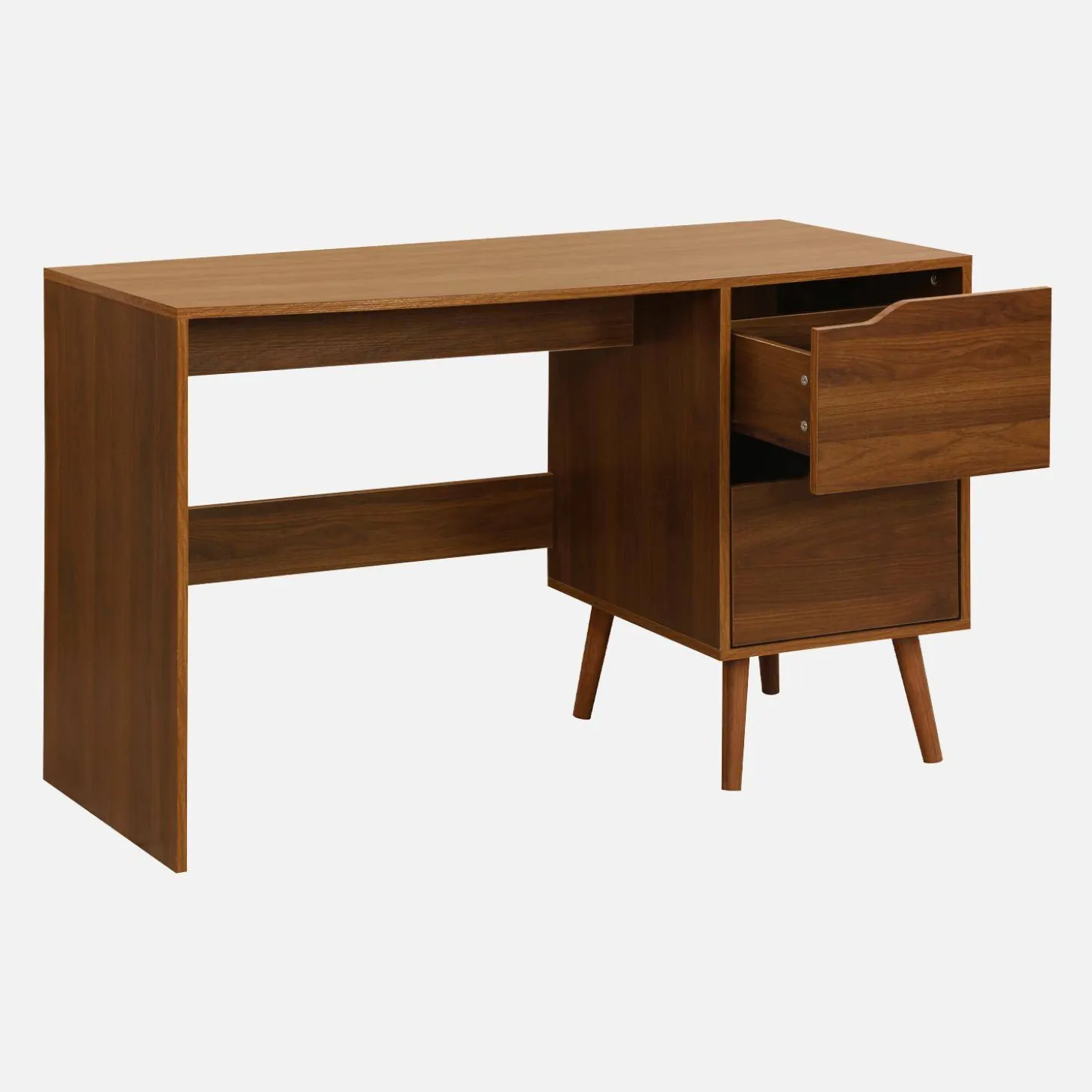 Schreibtisch mit 2 Schubladen mit Holzdekor