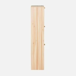 Schuhmöbel 3 Türen Rattan-Geflecht und Holzdekor
