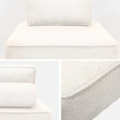 Sessel Einsitzer für modulares Bouclé-Sofa