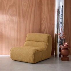 Sessel mit Chenille-Bezug 1-Sitzer