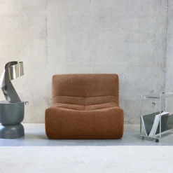 Sessel mit strukturiertem Bouclé-Bezug, 1 Sitzer