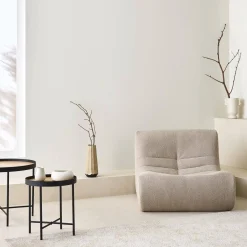 Sessel mit strukturiertem Bouclé-Bezug, 1 Sitzer