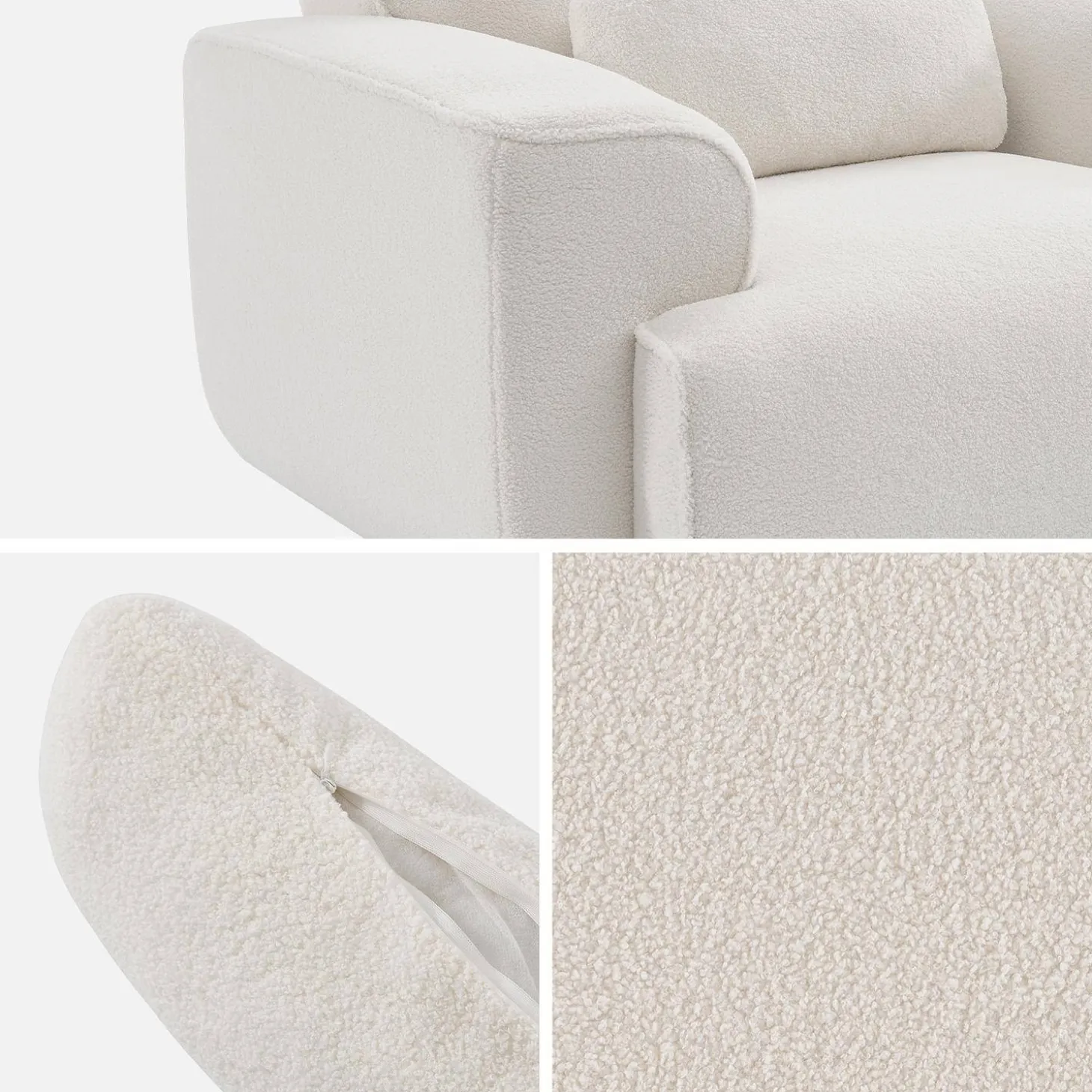 Sessel mit Teddy Bouclé-Bezug