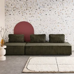 Sessel und 2-Sitzer Sofa mit Cordbezug