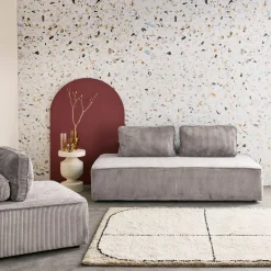 Sessel und 2-Sitzer Sofa mit Cordbezug
