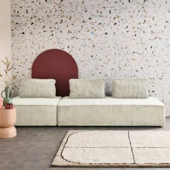 Sessel und 2-Sitzer Sofa mit Cordbezug