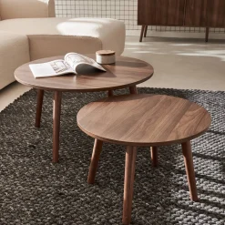 Set aus 2 runden Couchtischen