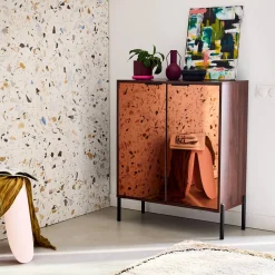 Sideboard im Vintage-Stil mit Nussbaumholzoptik