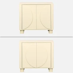 Sideboard mit Holzdekor und 2 Türen 80 cm