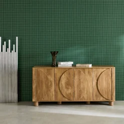 Sideboard mit Holzdekor und 4 Türen 155 cm