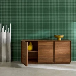 Sideboard mit Holzlook 3 Türen 160 cm