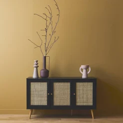 Sideboard mit Holzoptik und Rattan-Geflecht B 120 cm
