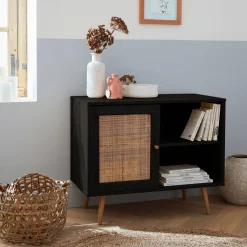 Sideboard mit Rattangeflecht 80 x 39 x 65,8 cm