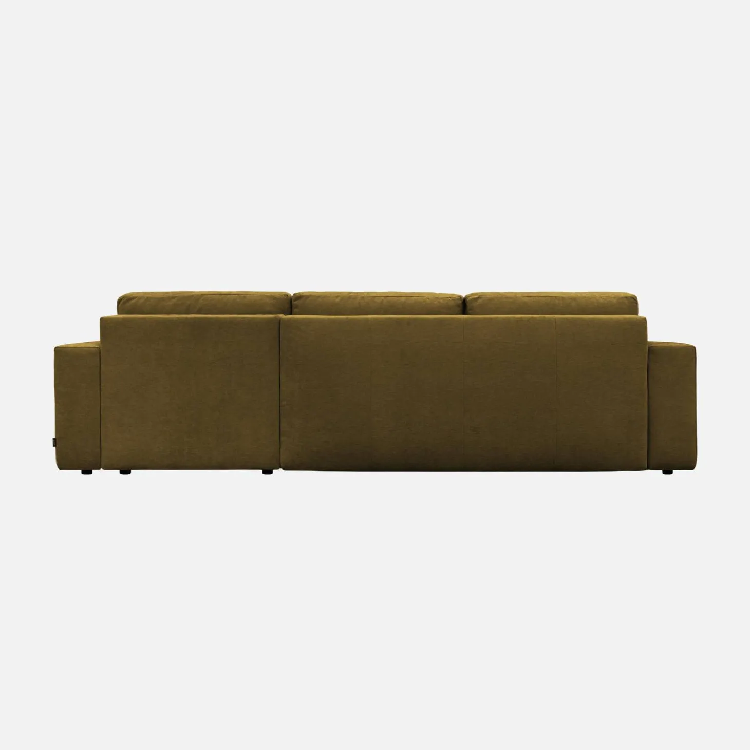 3-Sitzer Ecksofa mit Chenille-Bezug und Schlaffunktion, Recamiere beidseitig montierbar
