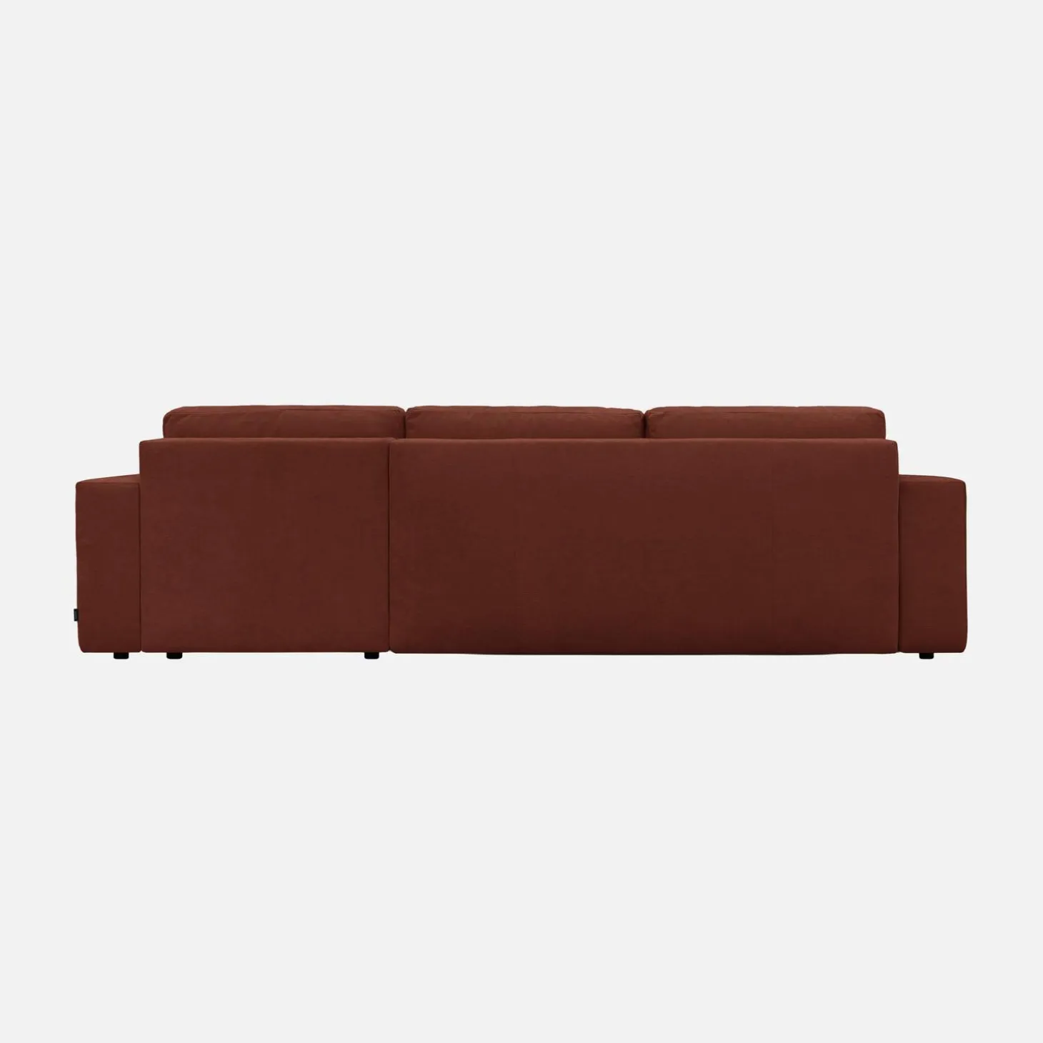 3-Sitzer Ecksofa mit Chenille-Bezug und Schlaffunktion, Recamiere beidseitig montierbar