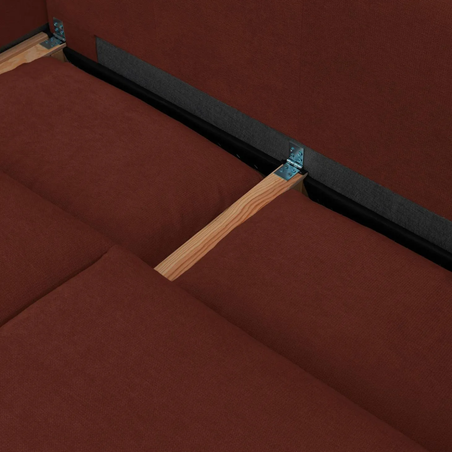 3-Sitzer Ecksofa mit Chenille-Bezug und Schlaffunktion, Recamiere beidseitig montierbar