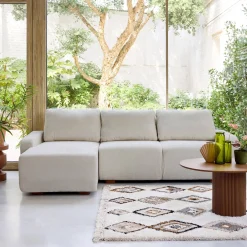 3-Sitzer Ecksofa Recamiere links mit Stoffbezug