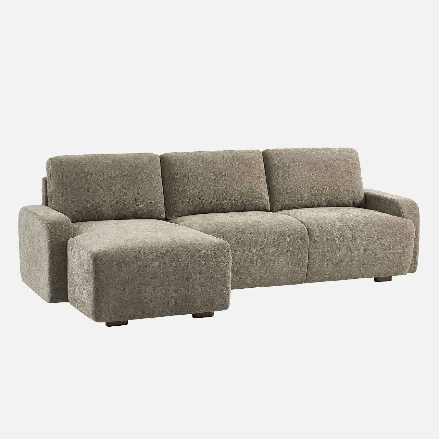 3-Sitzer Ecksofa Recamiere links mit Stoffbezug