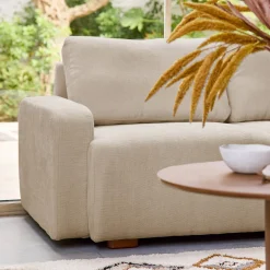 3-Sitzer Ecksofa Recamiere rechts mit Stoffbezug