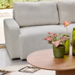 3-Sitzer Ecksofa Recamiere rechts mit Stoffbezug