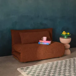 2-Sitzer Schlafsofa mit Bezug aus strukturiertem Bouclé