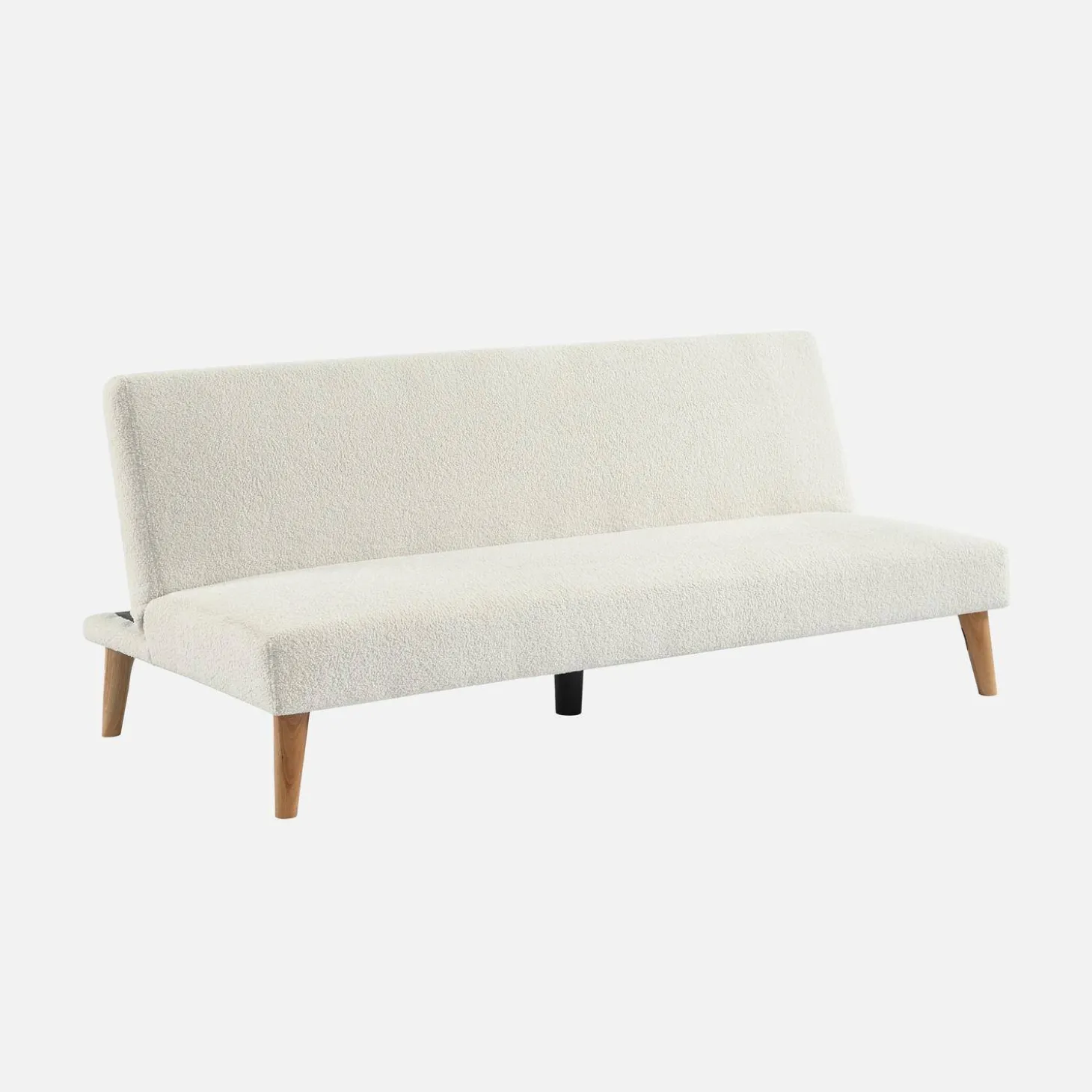3-Sitzer Schlafsofa mit Bouclé-Bezug und Holzfüßen