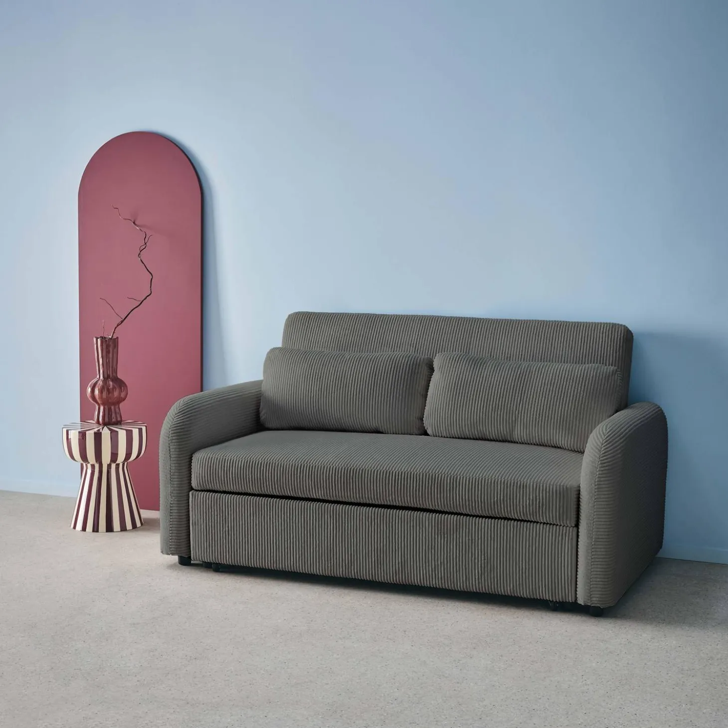 2-Sitzer Schlafsofa mit Cordbezug