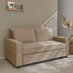 2-Sitzer Schlafsofa mit Cordbezug B 172,5 x T 91,5 x H 88,5cm
