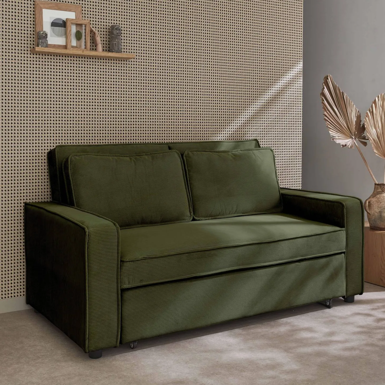 2-Sitzer Schlafsofa mit Cordbezug B 172,5 x T 91,5 x H 88,5cm