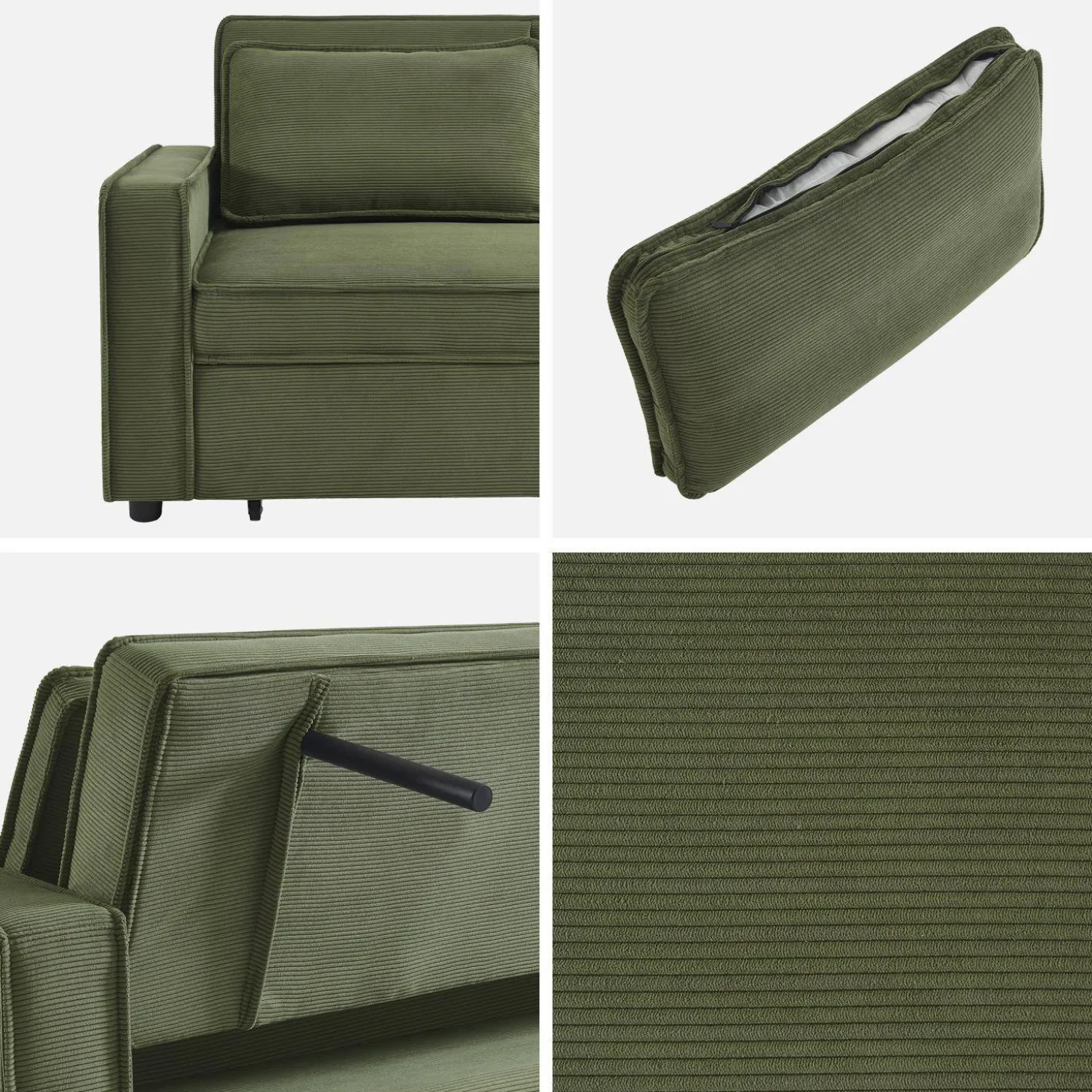 2-Sitzer Schlafsofa mit Cordbezug B 172,5 x T 91,5 x H 88,5cm