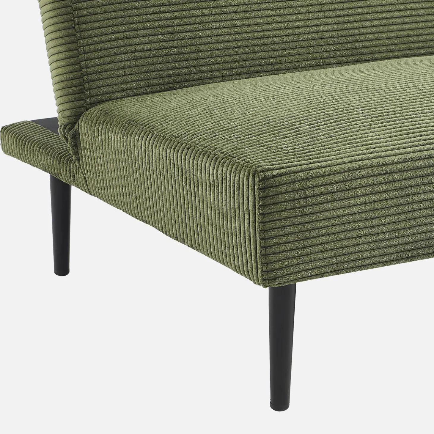 3-Sitzer Schlafsofa mit Cordbezug und Metallbeinen