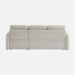 3-Sitzer Schlafsofa mit cremefarbenem Bouclé-Bezug